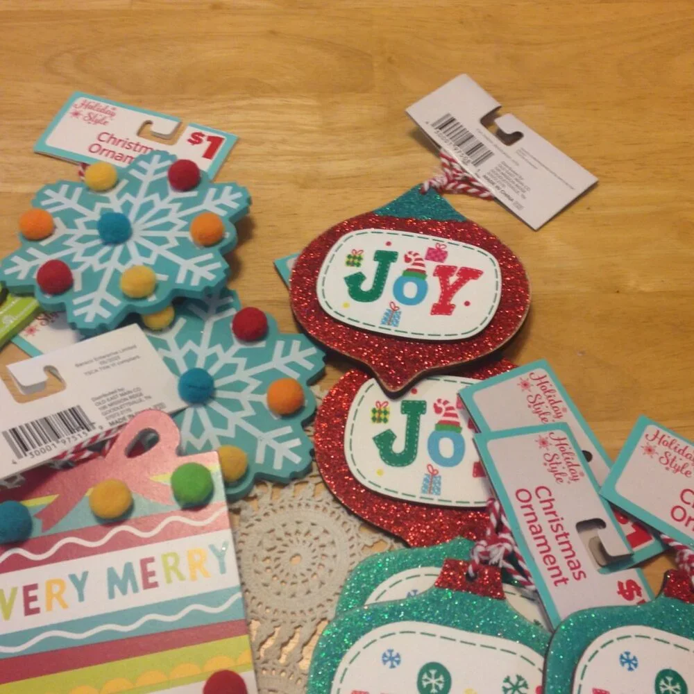 Christmas Ornaments bundle, cherry and bright